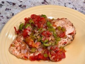 Baked Chicken with Saucy Vegetables recipe