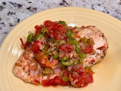 Baked Chicken with Saucy Vegetables recipe