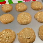 Almond Icebox Cookies on the baking sheet
