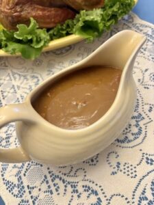 Giblet Gravy in the gravy boat