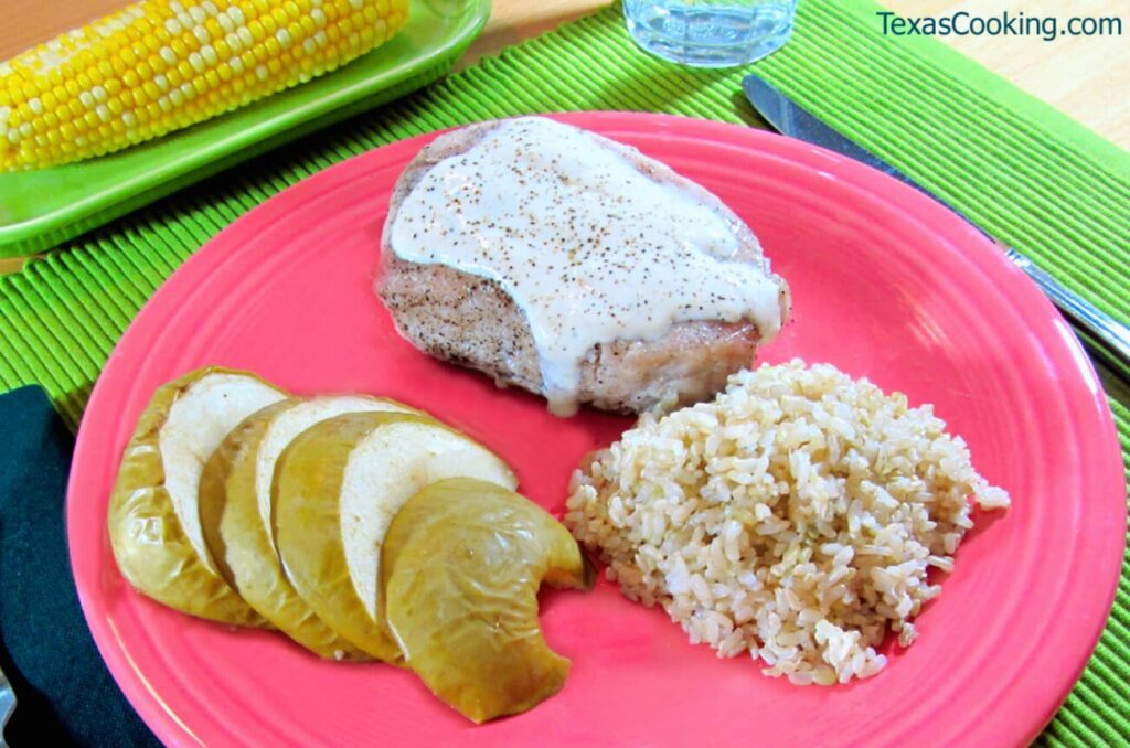 Pork Chops with Baked Apples