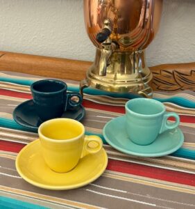 Fiesta Cup and Saucer Ring Handle