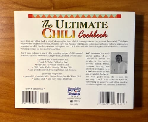 Ultimate Chili Cookbook back cover